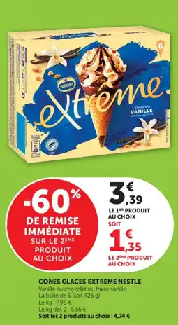 U Express Cones glaces extreme nestle offre