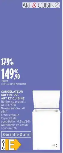 Intermarché Express Congélateur coffre art et cuisine offre