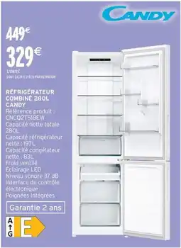 Intermarché Express Réfrigérateur combiné candy offre