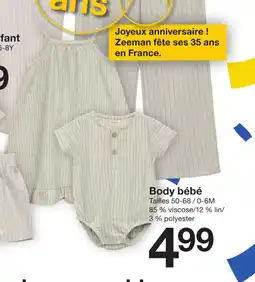 Zeeman Body bébé offre