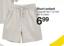 Zeeman Short enfant offre