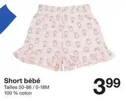 Zeeman Short bébé offre
