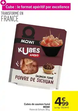 Carrefour Market Cubes de saumon fumé mowi offre