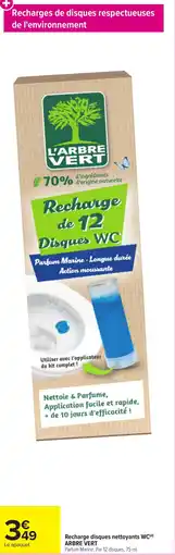 Carrefour Market Recharge disques nettoyants wc arbre vert offre