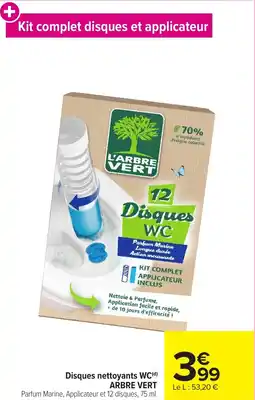 Carrefour Market Disques nettoyants wc arbre vert offre
