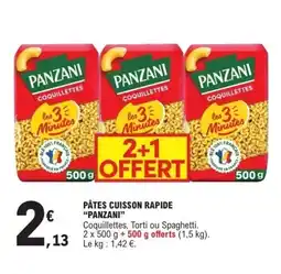 E.Leclerc PANZANI Pâtes cuisson rapide offre