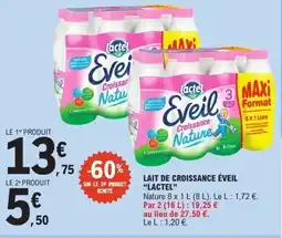 E.Leclerc LACTEL Lait de croissance éveil offre