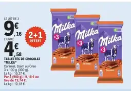 E.Leclerc MILKA Tablettes de chocolat offre