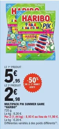 E.Leclerc HARIBO Multipack pik summer game offre