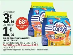 E.Leclerc PETIT CORAYA Surimi sauce mayonnaise offre