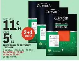 E.Leclerc GUYADER Truite fumée de bretagne offre