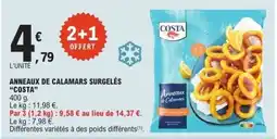 E.Leclerc COSTA Anneaux de calamars surgelés offre