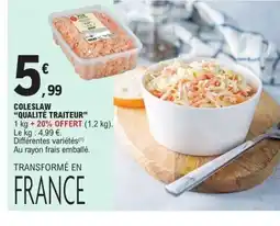 E.Leclerc QUALITÉ TRAITEUR Coleslaw offre