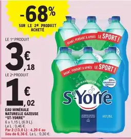 E.Leclerc ST-YORRE Eau minérale naturelle gazeuse offre