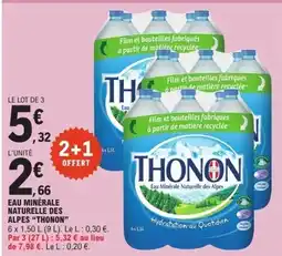 E.Leclerc THONON Eau minérale naturelle des alpes offre
