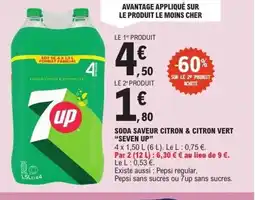 E.Leclerc SEVEN UP Soda saveur citron & citron vert offre