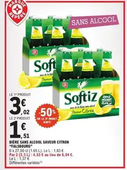 E.Leclerc FALSBOURG Bière sans alcool saveur citron offre