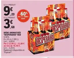 E.Leclerc DESPERADOS Bière aromatisée red offre