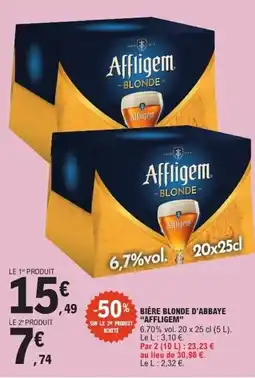 E.Leclerc AFFLIGEM Bière blonde d'abbaye offre