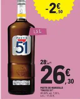 E.Leclerc PASTIS Pastis de marseille offre
