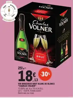 E.Leclerc CHARLES VOLNER Vin mousseux brut blanc de blancs offre