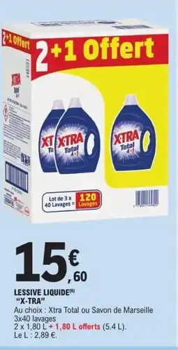 E.Leclerc X-TRA Lessive liquide offre