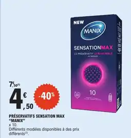 E.Leclerc MANIX Préservatifs sensation max offre
