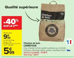 Carrefour CARREFOUR Charbon de bois offre