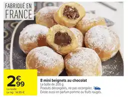 Carrefour 8 mini beignets au chocolat offre