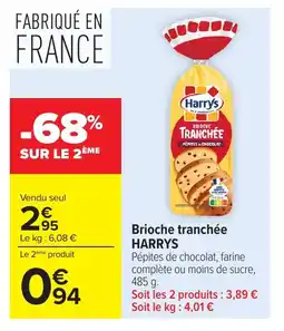 Carrefour HARRYS Brioche tranchée offre