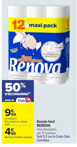 Carrefour RENOVA Essuie-tout offre