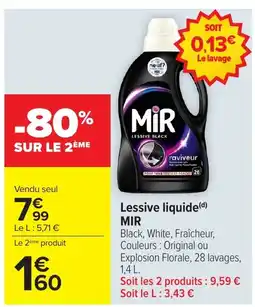 Carrefour MIR Lessive liquide offre