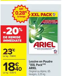 Carrefour ARIEL Lessive en Poudre XXL Pack offre