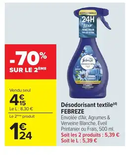 Carrefour FEBREZE Désodorisant textile offre