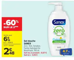 Carrefour SANEX Gel douche offre