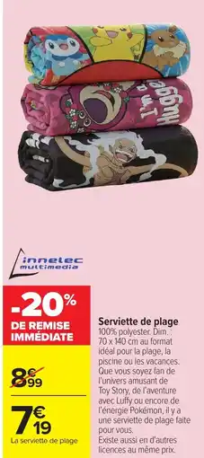 Carrefour Serviette de plage offre