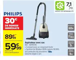 Carrefour PHILIPS Aspirateur avec sac offre