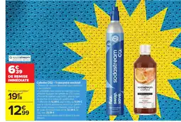 Carrefour SODASTREAM Cylindre CO2 + 1 concentré mocktail offre