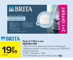 Carrefour BRITA Pack 2+1 filtre à eau offre
