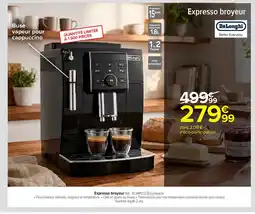 Carrefour DELONGHI Expresso broyeur offre