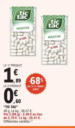E.Leclerc TIC TAC offre