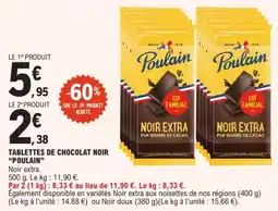 E.Leclerc POULAIN Tablettes de chocolat noir offre