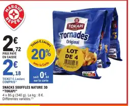 E.Leclerc TOKAPI Snacks souffles nature 3d offre