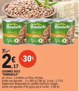 E.Leclerc BONDUELLE Légumes secs offre