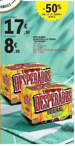 E.Leclerc DESPERADOS Bière blonde aromatisée à la tequila offre
