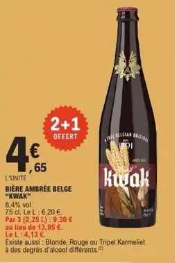 E.Leclerc KWAK Bière ambrée belge offre