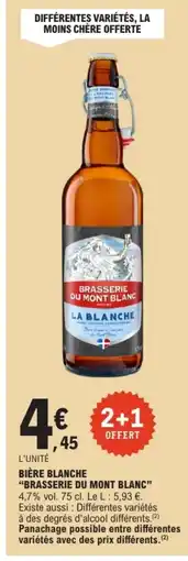 E.Leclerc BRASSERIE DU MONT BLANC Bière blanche offre