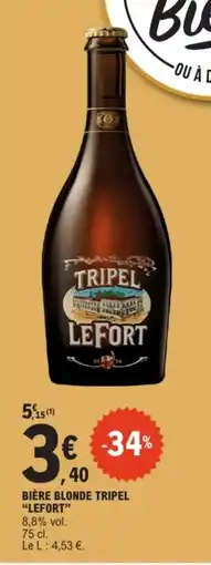 E.Leclerc LEFORT Bière blonde tripel offre