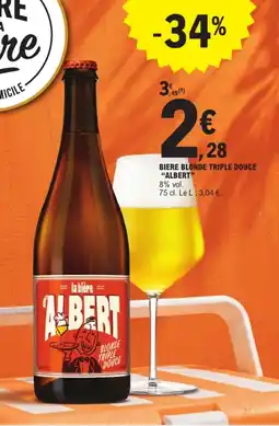 E.Leclerc ALBERT Biere blonde triple douce offre