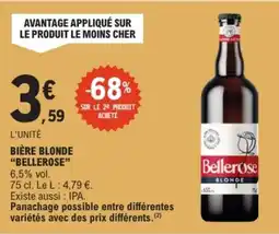 E.Leclerc BELLEROSE Bière blonde offre
